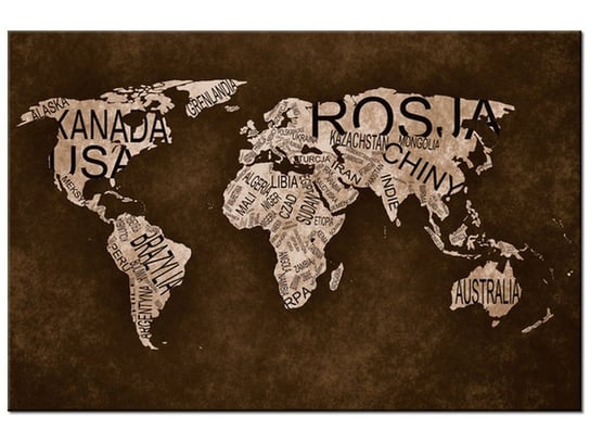 Obraz Mapa świata, 90x60 cm Oobrazy