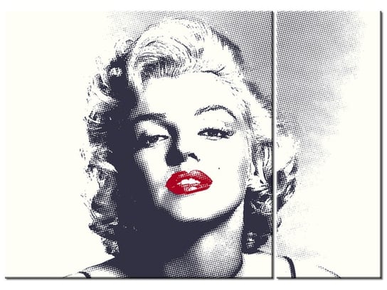 Obraz Marilyn Monroe z czerwonymi ustami, 2 elementy, 70x50 cm Oobrazy