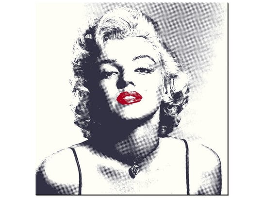 Obraz Marilyn Monroe z czerwonymi ustami, 40x40 cm Oobrazy