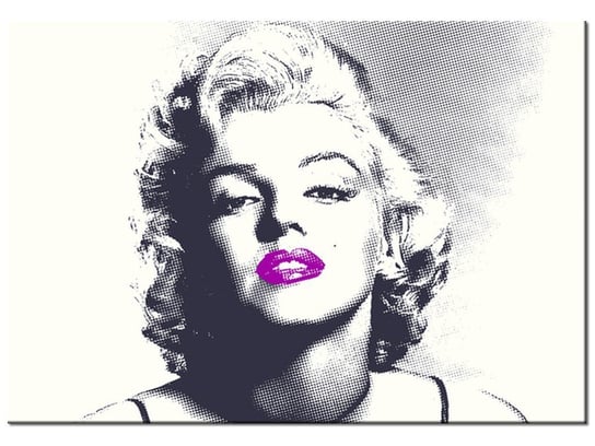 Obraz Marilyn Monroe z fioletowymi ustami, 100x70 cm Oobrazy