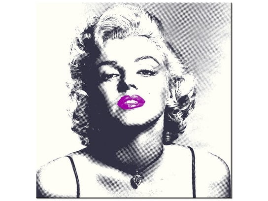 Obraz Marilyn Monroe z fioletowymi ustami, 30x30 cm Oobrazy