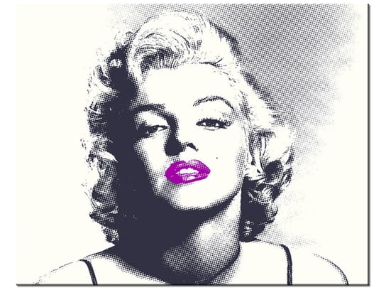 Obraz Marilyn Monroe z fioletowymi ustami, 50x40 cm Oobrazy