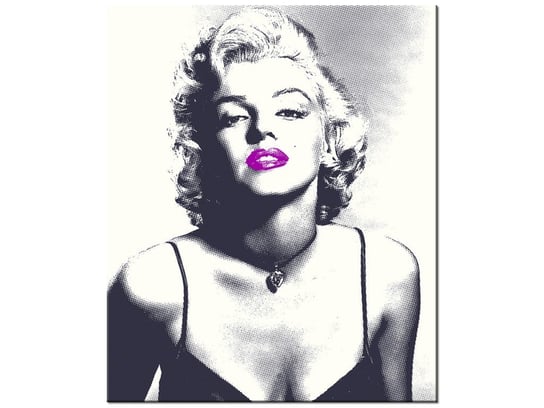 Obraz Marilyn Monroe z fioletowymi ustami, 50x60 cm Oobrazy