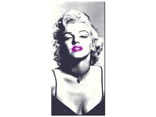Obraz Marilyn Monroe z fioletowymi ustami, 55x115 cm Oobrazy