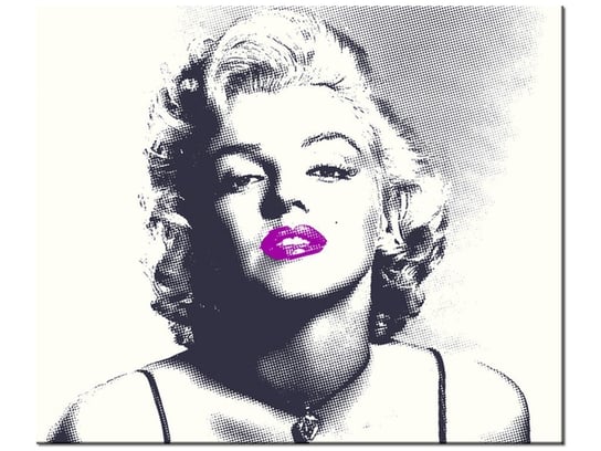 Obraz Marilyn Monroe z fioletowymi ustami, 60x50 cm Oobrazy