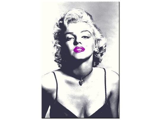 Obraz Marilyn Monroe z fioletowymi ustami, 60x90 cm Oobrazy