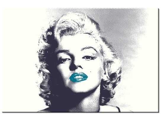Obraz, Marilyn Monroe z turkusowymi ustami, 120x80 cm Oobrazy