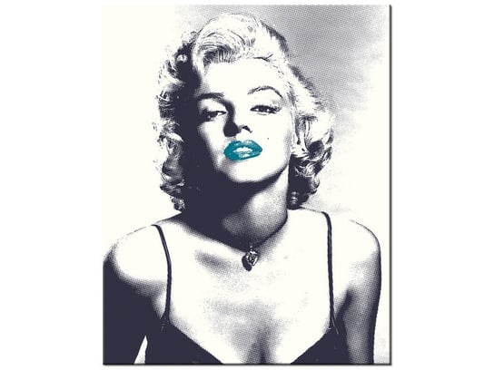 Obraz Marilyn Monroe z turkusowymi ustami, 40x50 cm Oobrazy