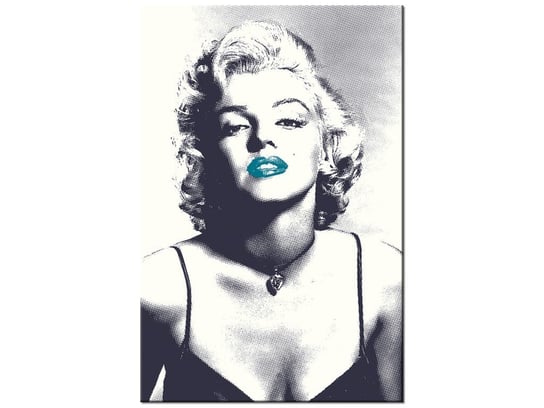 Obraz Marilyn Monroe z turkusowymi ustami, 40x60 cm Oobrazy