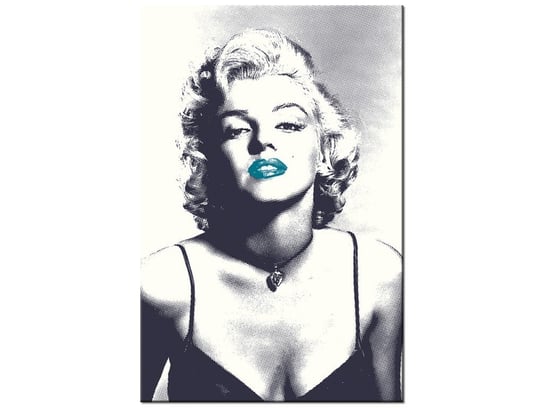 Obraz Marilyn Monroe z turkusowymi ustami, 60x90 cm Oobrazy