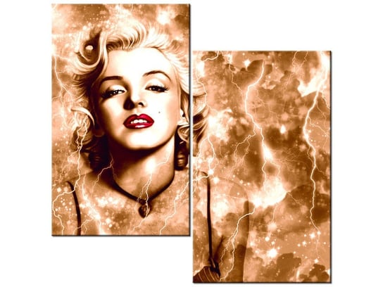 Obraz Marylin Monroe błyskawice i gwiazda, 2 elementy, 60x60 cm Oobrazy