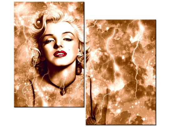 Obraz Marylin Monroe błyskawice i gwiazda, 2 elementy, 80x70 cm Oobrazy