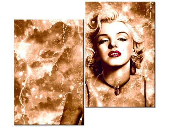Obraz Marylin Monroe błyskawice i gwiazda, 2 elementy, 80x70 cm Oobrazy