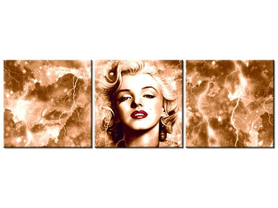 Obraz Marylin Monroe błyskawice i gwiazda, 3 elementy, 120x40 cm Oobrazy