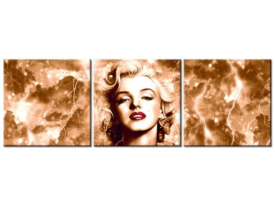 Obraz Marylin Monroe błyskawice i gwiazda, 3 elementy, 150x50 cm Oobrazy