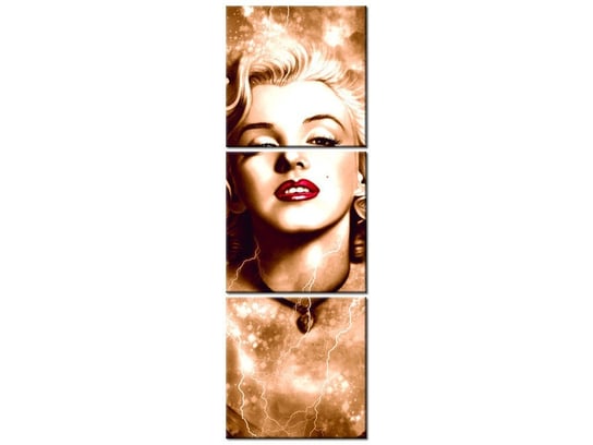 Obraz Marylin Monroe błyskawice i gwiazda, 3 elementy, 30x90 cm Oobrazy