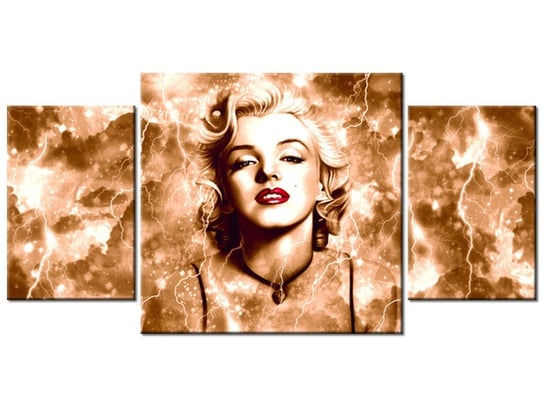 Obraz Marylin Monroe błyskawice i gwiazda, 3 elementy, 80x40 cm Oobrazy