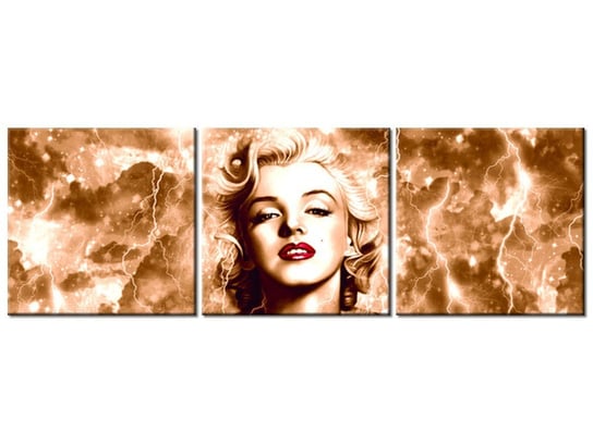 Obraz Marylin Monroe błyskawice i gwiazda, 3 elementy, 90x30 cm Oobrazy