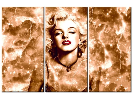 Obraz, Marylin Monroe błyskawice i gwiazda, 3 elementy, 90x60 cm Oobrazy