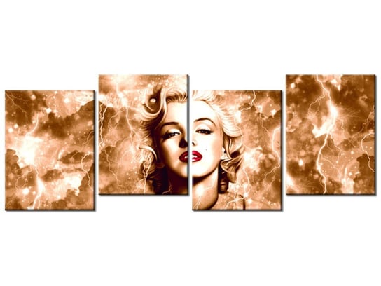 Obraz Marylin Monroe błyskawice i gwiazda, 4 elementy, 120x45 cm Oobrazy