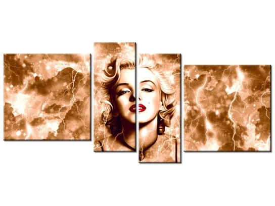 Obraz Marylin Monroe błyskawice i gwiazda, 4 elementy, 120x55 cm Oobrazy