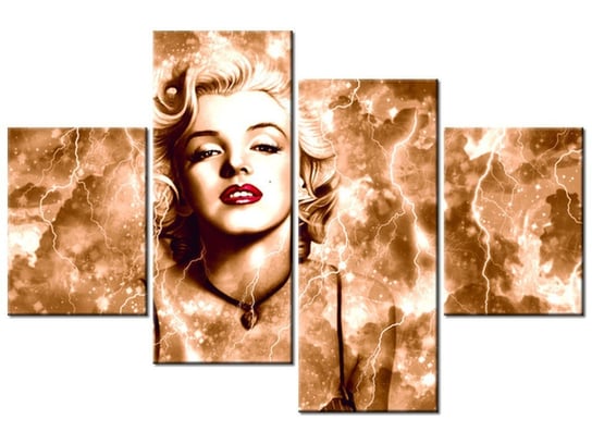 Obraz Marylin Monroe błyskawice i gwiazda, 4 elementy, 120x80 cm Oobrazy