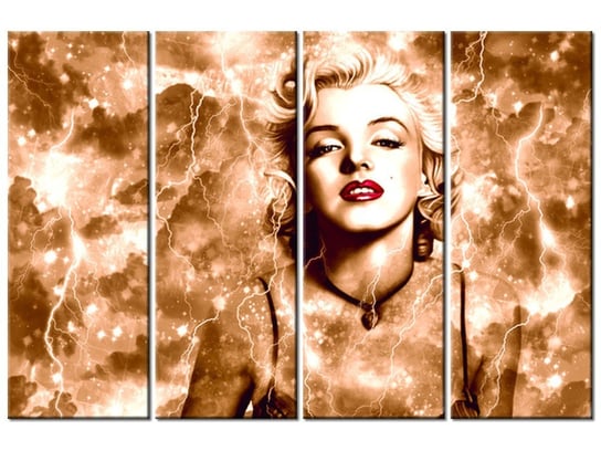 Obraz Marylin Monroe błyskawice i gwiazda, 4 elementy, 120x80 cm Oobrazy