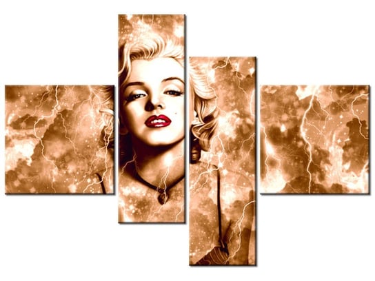 Obraz Marylin Monroe błyskawice i gwiazda, 4 elementy, 130x90 cm Oobrazy