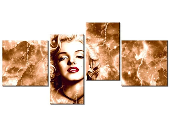 Obraz Marylin Monroe błyskawice i gwiazda, 4 elementy, 140x70 cm Oobrazy