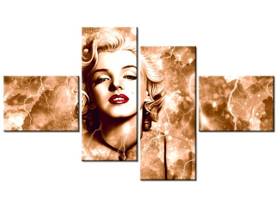 Obraz Marylin Monroe błyskawice i gwiazda, 4 elementy, 140x80 cm Oobrazy