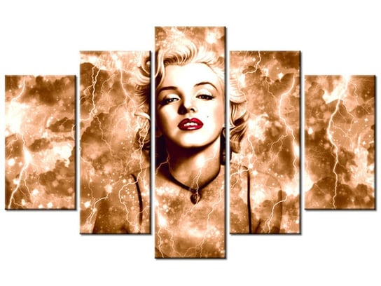 Obraz Marylin Monroe błyskawice i gwiazda, 5 elementów, 100x63 cm Oobrazy