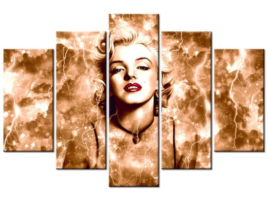 Obraz Marylin Monroe błyskawice i gwiazda, 5 elementów, 150x100 cm Oobrazy