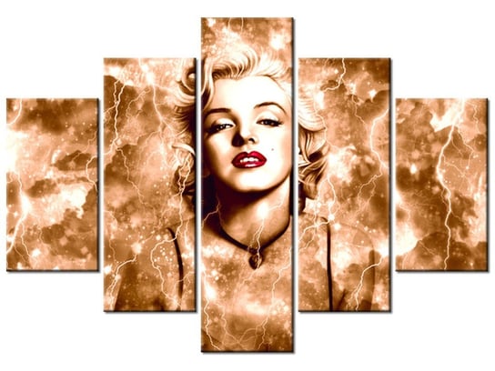 Obraz Marylin Monroe błyskawice i gwiazda, 5 elementów, 150x105 cm Oobrazy