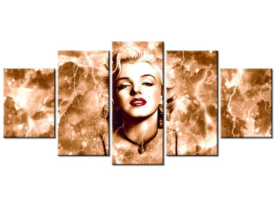 Obraz Marylin Monroe błyskawice i gwiazda, 5 elementów, 150x70 cm Oobrazy