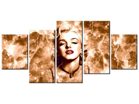 Obraz Marylin Monroe błyskawice i gwiazda, 5 elementów, 150x70 cm Oobrazy