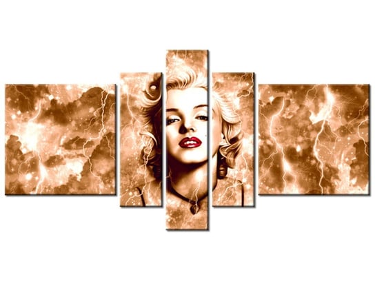 Obraz Marylin Monroe błyskawice i gwiazda, 5 elementów, 160x80 cm Oobrazy