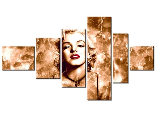 Obraz Marylin Monroe błyskawice i gwiazda, 6 elementów, 180x100 cm Oobrazy