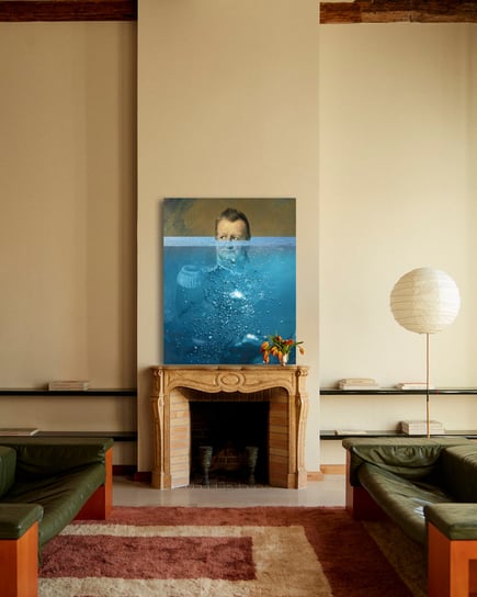 Obraz Mężczyzna pod wodą 130x170 Dekoracje PATKA Patrycja Kita