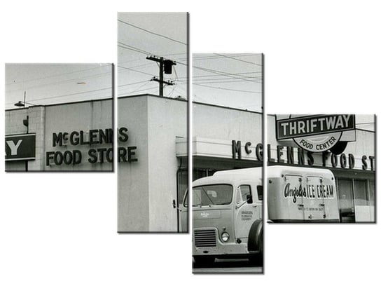 Obraz Miasteczko w USA - Born1945, 4 elementy, 100x70 cm Oobrazy