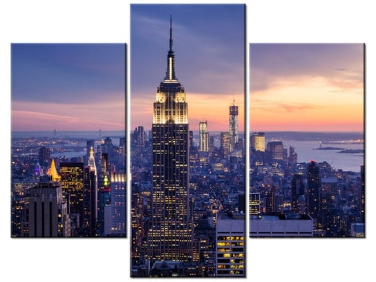 Obraz, Miasto Nowy Jork, 3 elementy, 90x70 cm Oobrazy