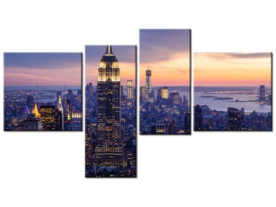 Obraz Miasto Nowy Jork, 4 elementy, 100x55 cm Oobrazy