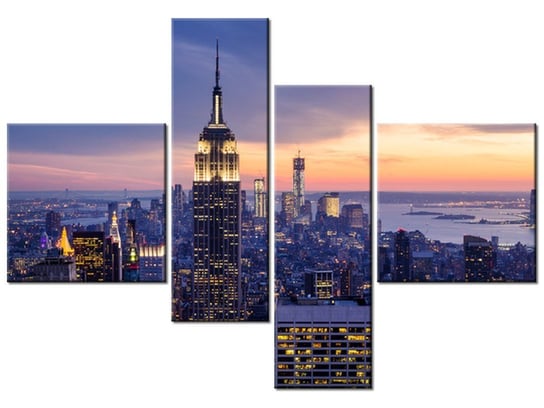 Obraz, Miasto Nowy Jork, 4 elementy, 130x90 cm Oobrazy