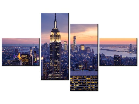 Obraz, Miasto Nowy Jork, 4 elementy, 140x80 cm Oobrazy