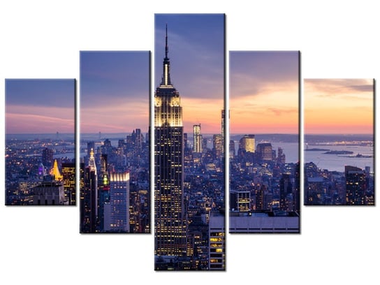 Obraz, Miasto Nowy Jork, 5 elementów, 100x70 cm Oobrazy