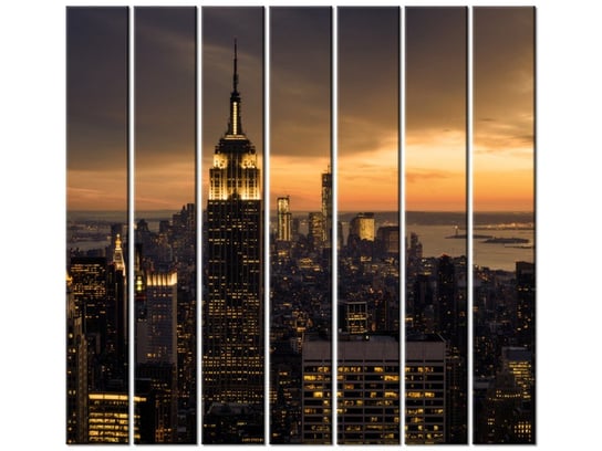 Obraz Miasto Nowy Jork o świcie, 7 elementów, 210x195 cm Oobrazy