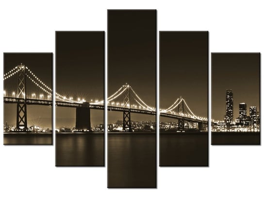 Obraz, Most nocą - Tanel Teemusk, 5 elementów, 150x105 cm Oobrazy