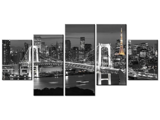 Obraz, Most Tęczowy w Tokio, 5 elementów, 150x70 cm Oobrazy