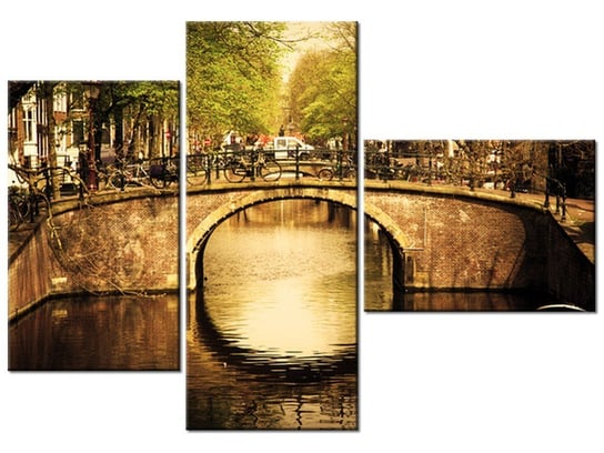 Obraz Most w Amsterdamie, 3 elementy, 100x70 cm Oobrazy