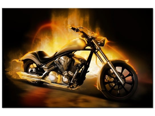 Obraz, Motocykl w ogniu, 120x80 cm Oobrazy