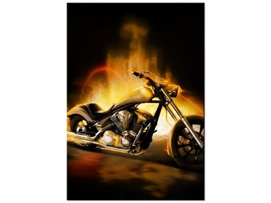 Obraz Motocykl w ogniu, 70x100 cm Oobrazy